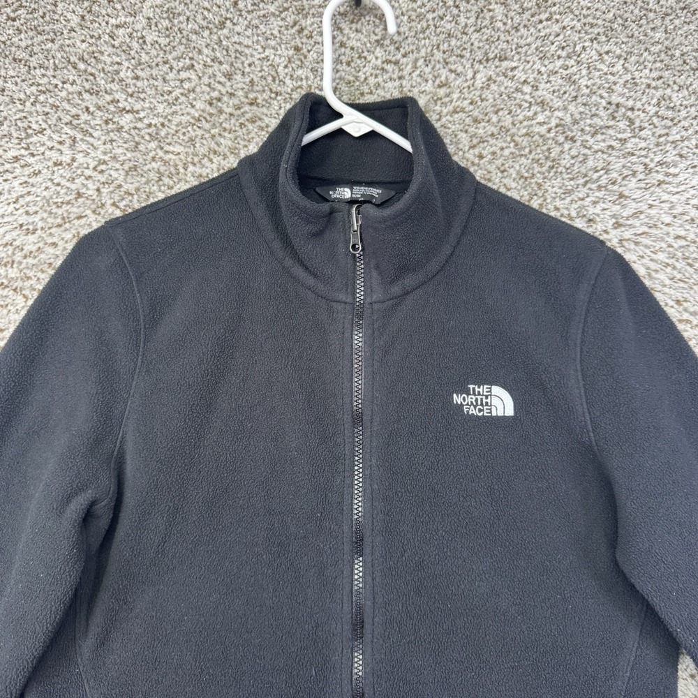 The North Face Fleece Jacket Women's Size Medium Black Full Zip Outdoor Hiking - Picture 5 of 16